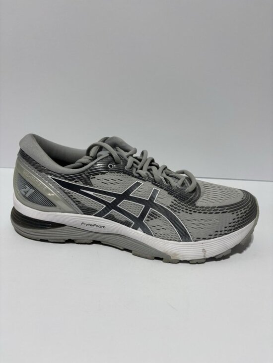 Asics Men’s Gel-Nimbus 21 Gray Running Shoes, Size 10 M main image 7
